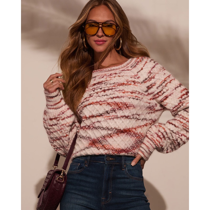 Nice Feels Knit Sweater|Brown Multi|XS|S|M|L|XL