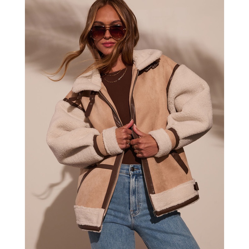 No Chill High Neck Suede Belted Jacket