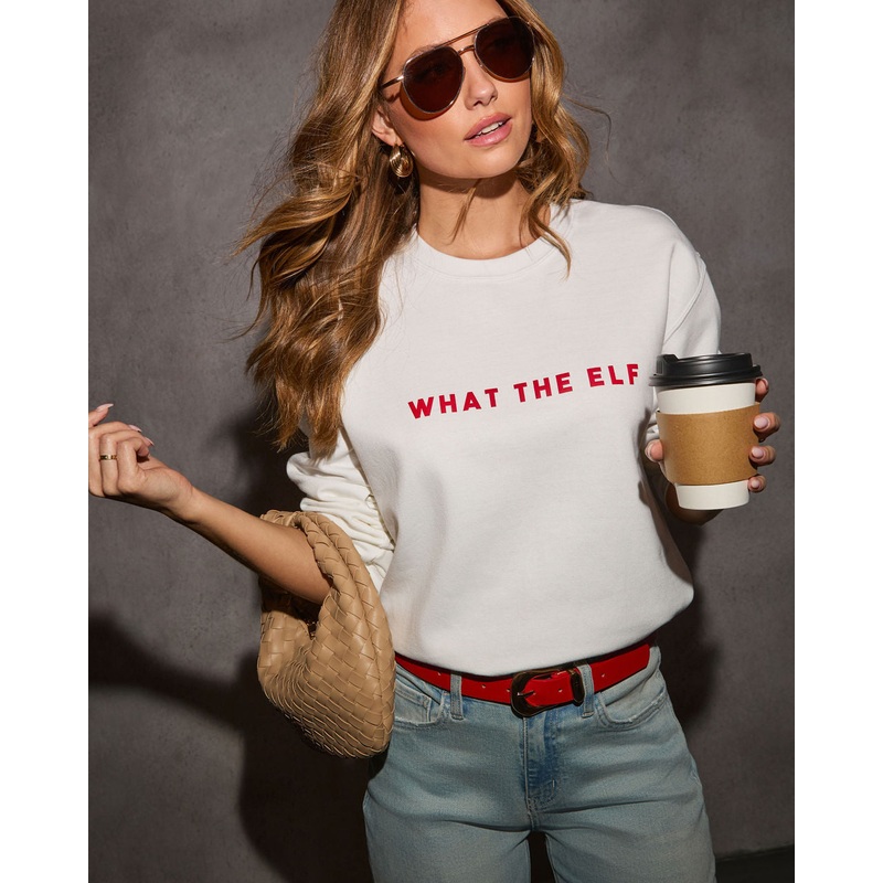 What The Elf Sweatshirt|White|XS|S|M|L|XL