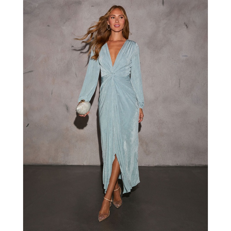 Celianna Plunging Neckline Midi Dress