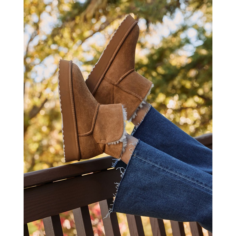 Elowen Suede Fur Lined Ankle Boots