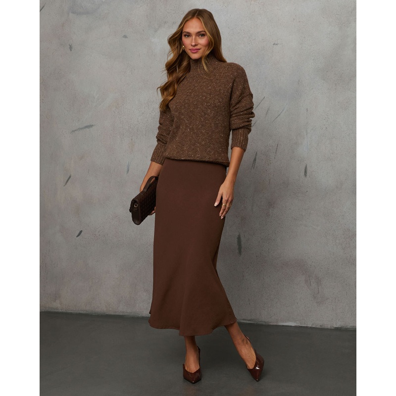Here With You Midi Skirt|Brown|Dark Green|S|M|L