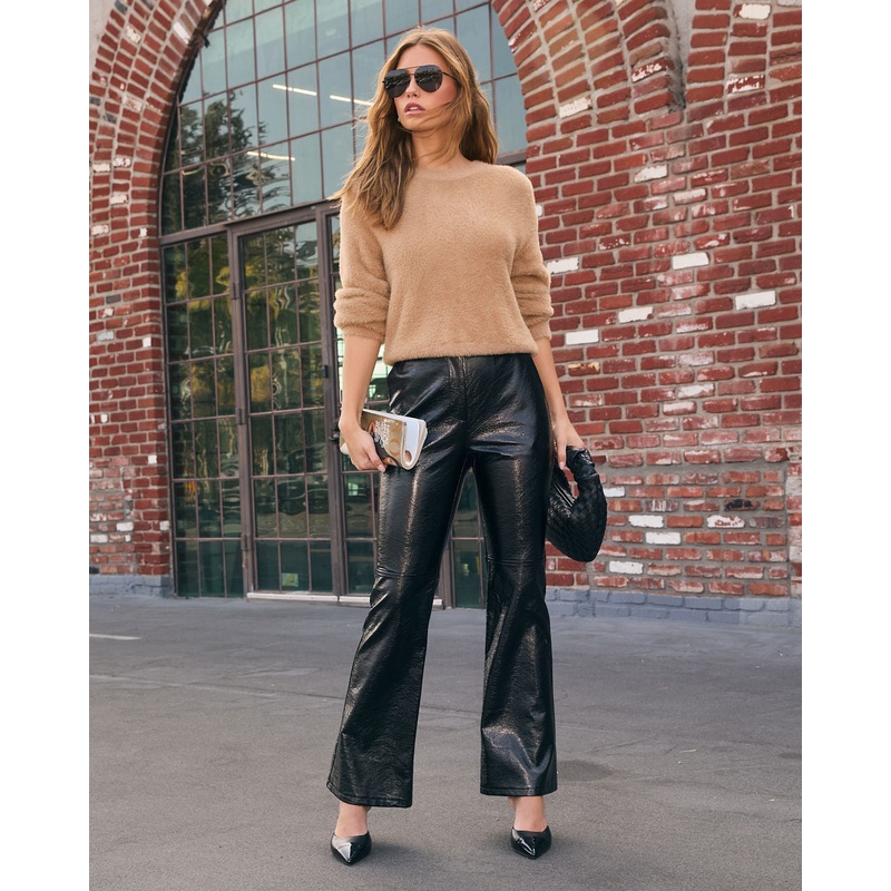 Hilarie High Waisted Leather Pants
