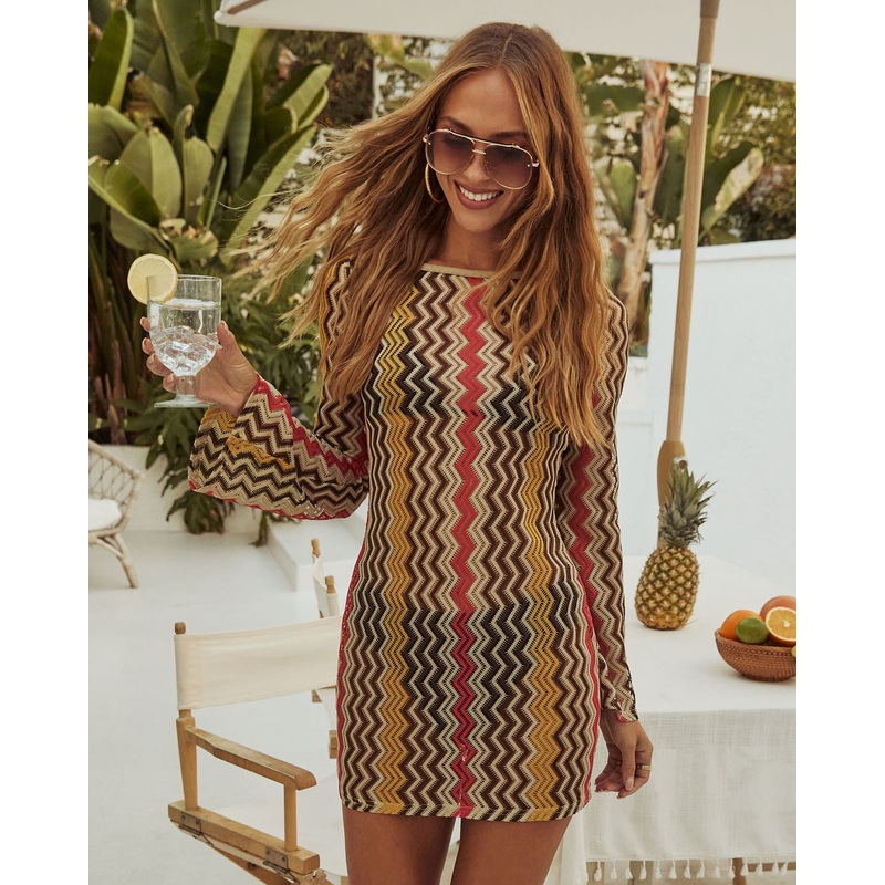 Hit The Tropics Cover Up Mini Dress