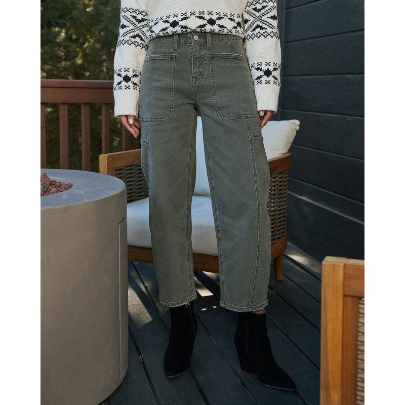 Jilliane Stretch High Rise Barrel Jeans