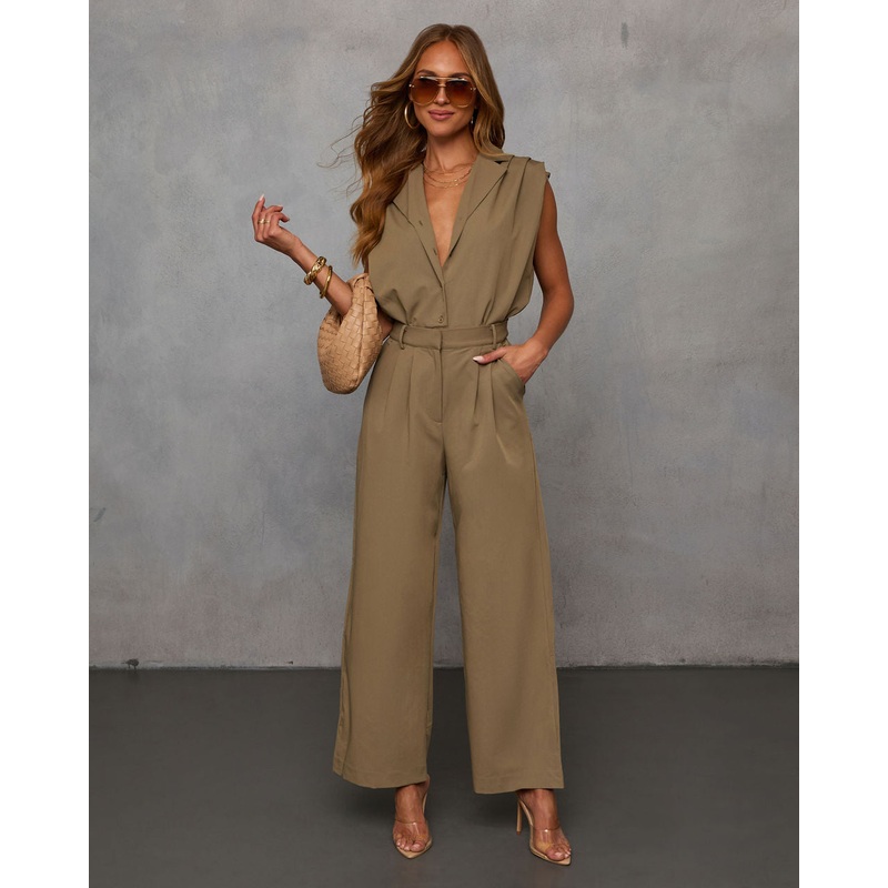 Kason Fitted Waist Utility Jumpsuit