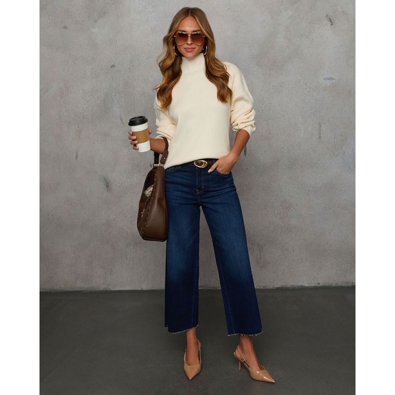 On Edge Super Stretch Cropped Raw Hem Jeans