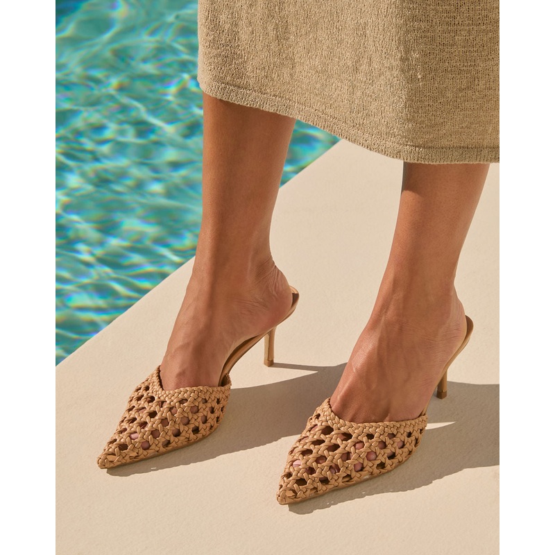 Sandbar Strolls Woven Pointed Toe Mules