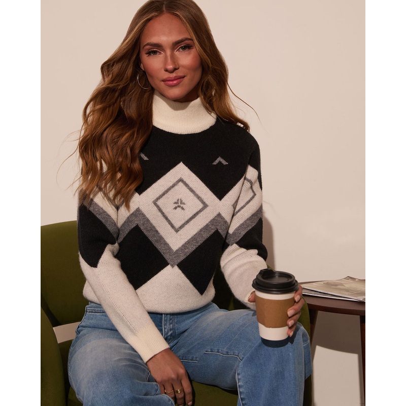 Sindey Abstract Turtleneck Sweater