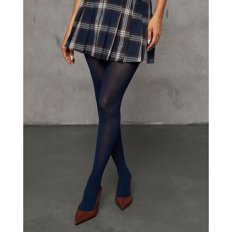 Sydnee Opaque Tights|Navy|Wine|O/S