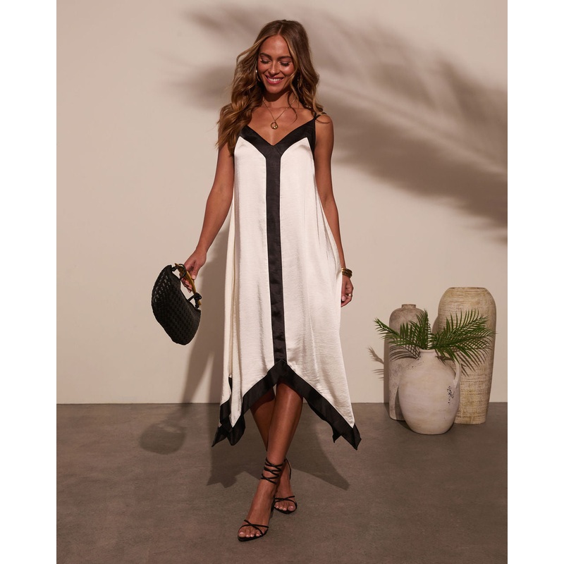 Taking Sides Colorblock Midi Dress