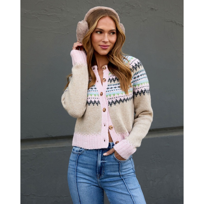 Warm Dreams Abstract Knit Cardigan