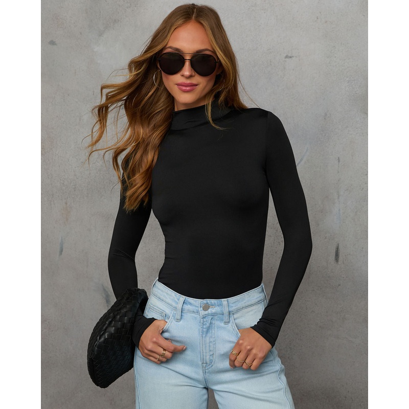 Wynie Mockneck Top|Black|S|M|L