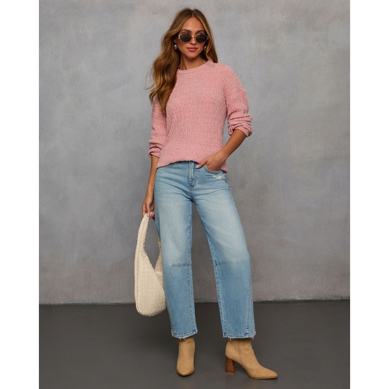 Aliya Cable Knit Sweater|Soft Pink|XS|S|M|L|XL