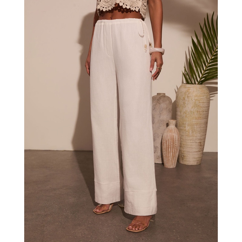 At The Seaside Lightweight Wide Leg Pants