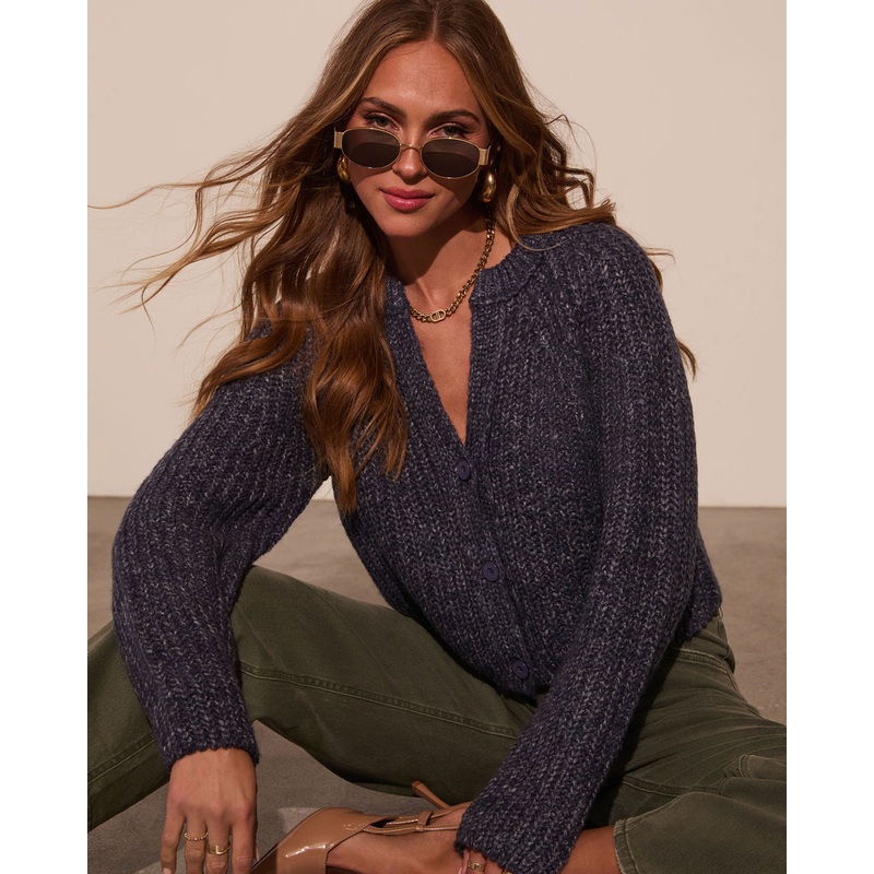 Chic Focus Knit Cardigan|Midnight|Sand|XS|S|M|L|XL