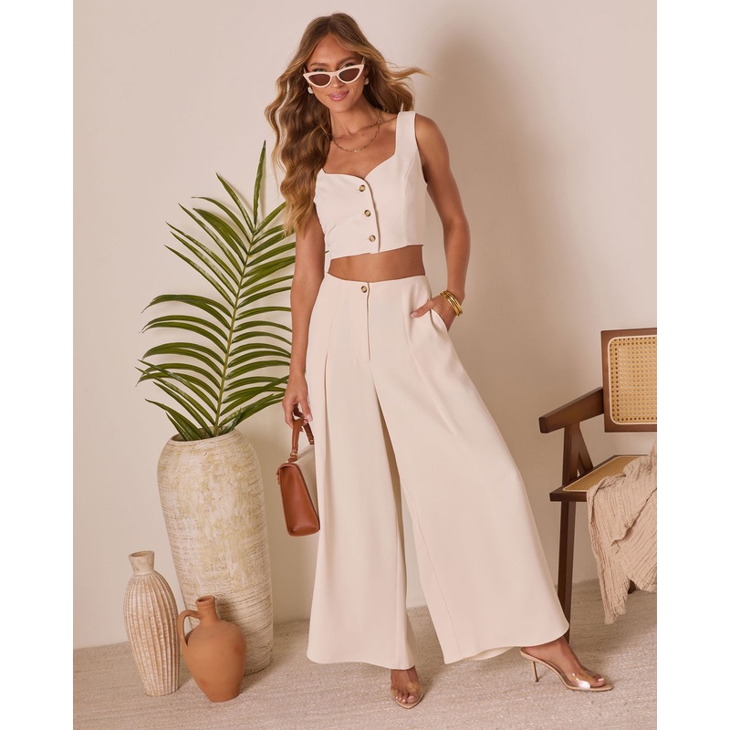 Clarissa High Rise Wide Leg Pants