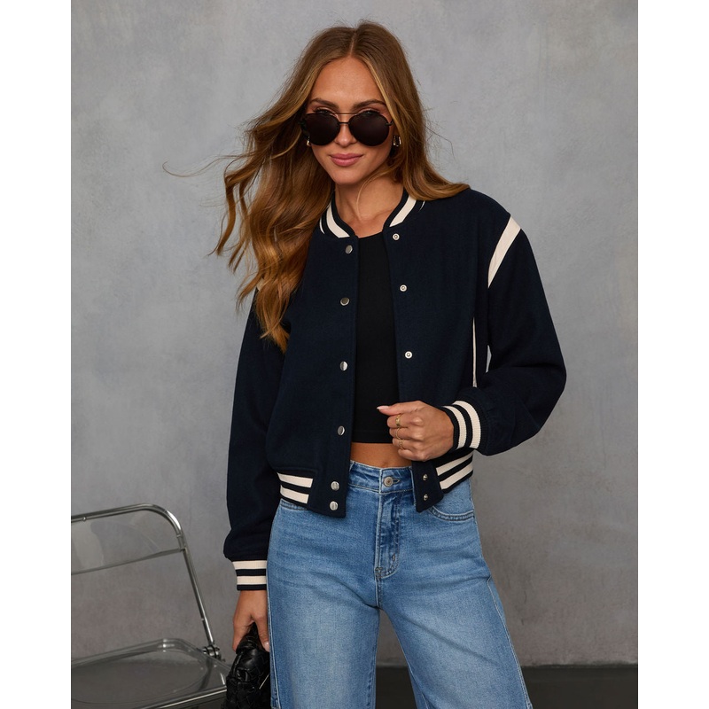 Montell Varsity Jacket|Blue/White|XS|S|M|L|XL