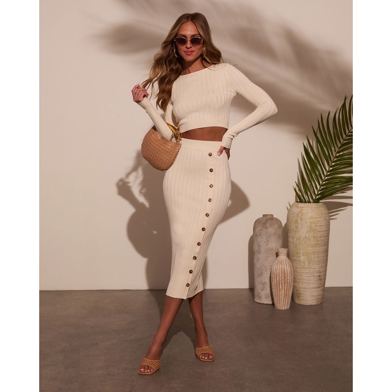 Morning Tide Ribbed Top|Off-White|S|M|L