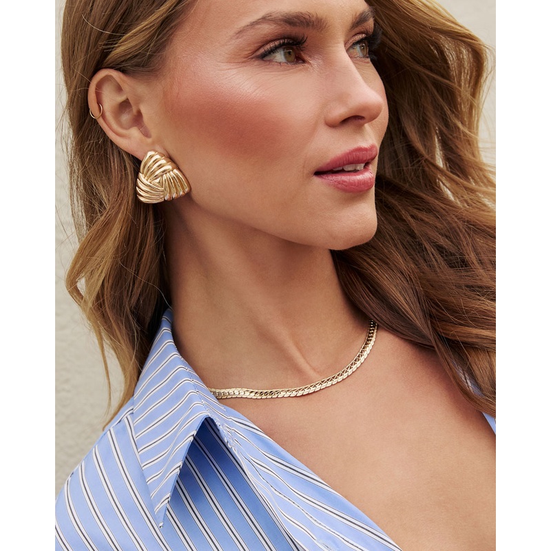 Selah Textured Triangle Stud Earrings