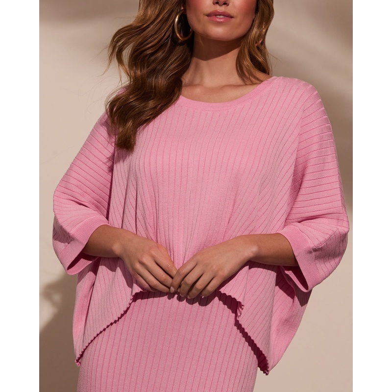 Soft Drift Ribbed Knit Sweater