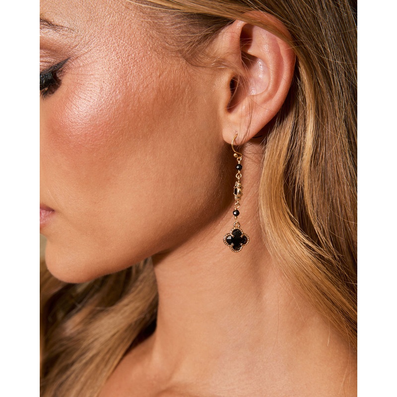 Arine Dainty Clover Drop Earrings