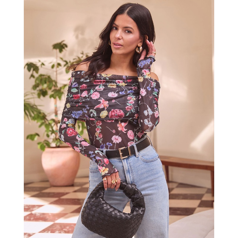 Imogene Floral Off Shoulder Bodysuit