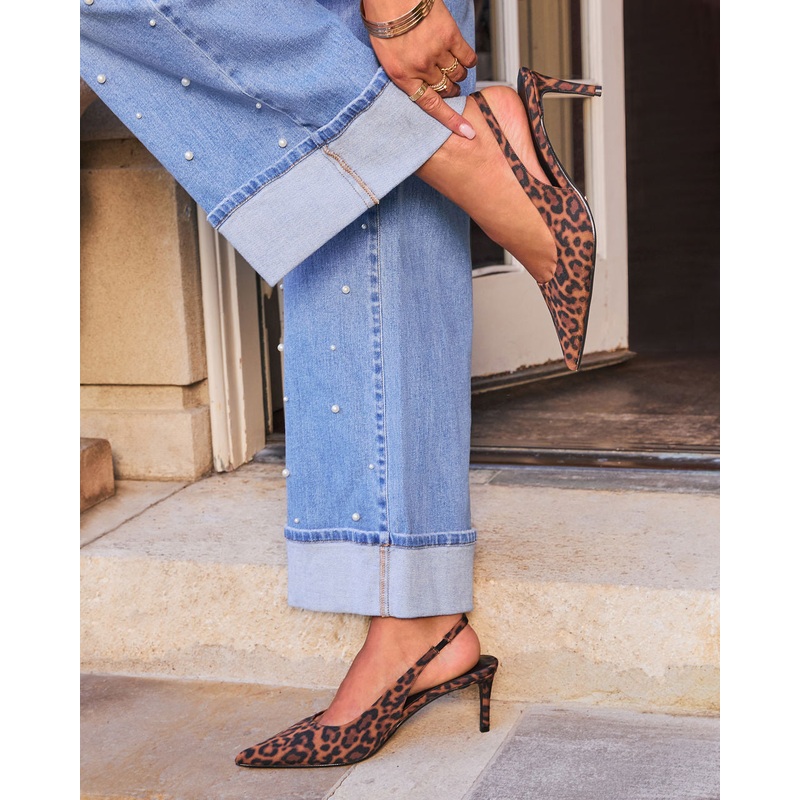 Isaline Leopard Slingback Heels