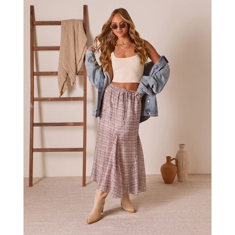 Range Romance Drawstring Maxi Skirt