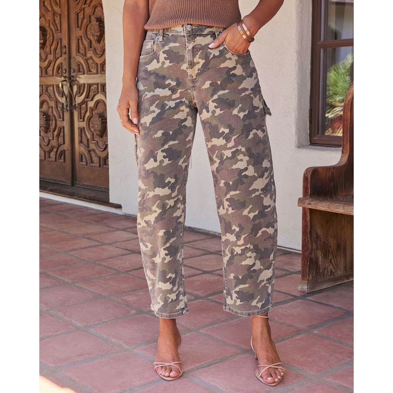 Rolend Super Stretch Camo Barrel Jeans