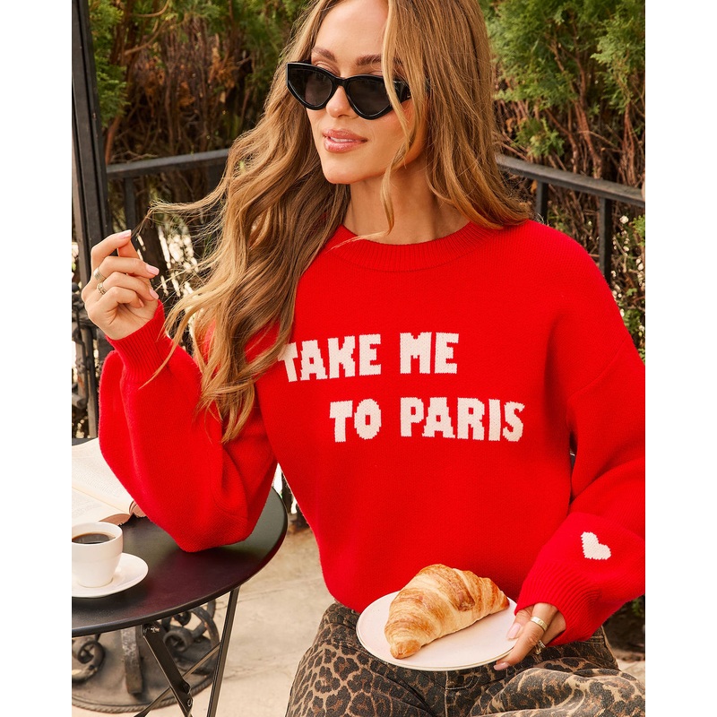 Take Me To Paris Crew Neck Sweater