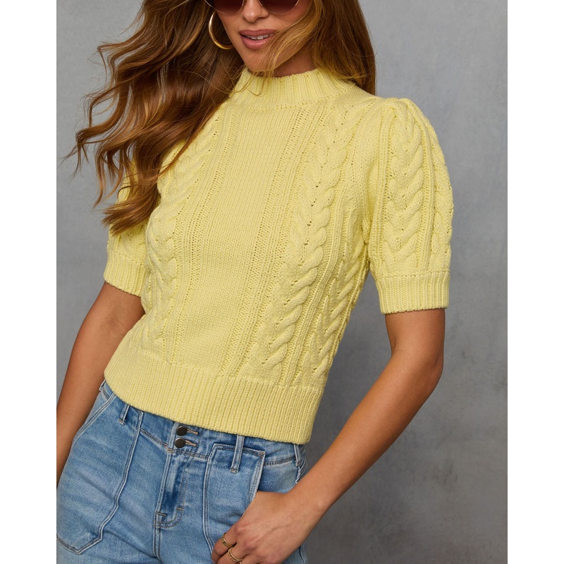 Hang Tight Mockneck Cable Knit Sweater