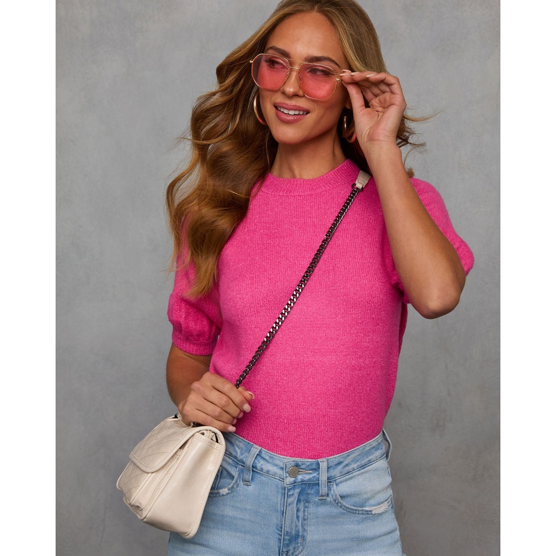 Joleen Sweater Top|Bubble Gum Pink|XS|S|M|L|XL