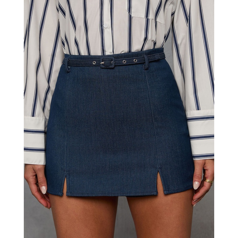 Liera Belted Mini Skort|Navy|S|M|L