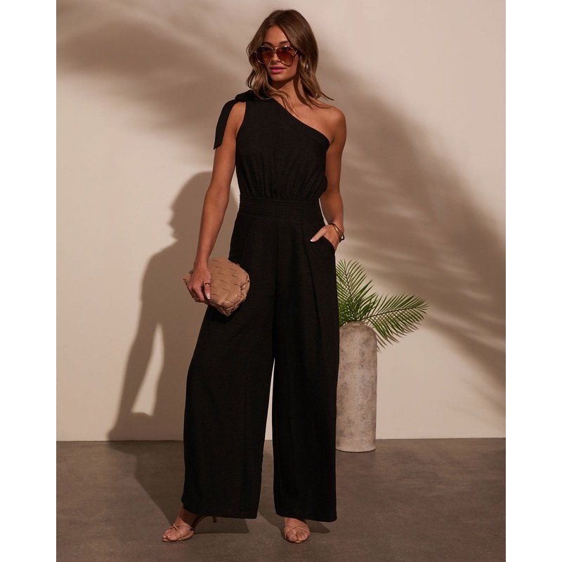 Relax & Repeat One Shoulder Jumpsuit