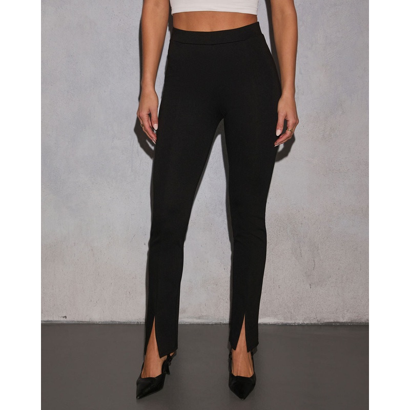 Remie Front Slit Leggings|Black|XS|S|M|L|XL
