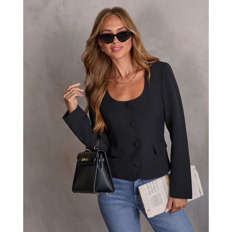 Take Charge Collarless Blazer|Black|XS|S|M|L|XL