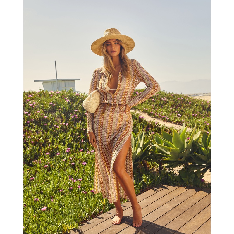 Delphine Crochet Coverup Midi Dress