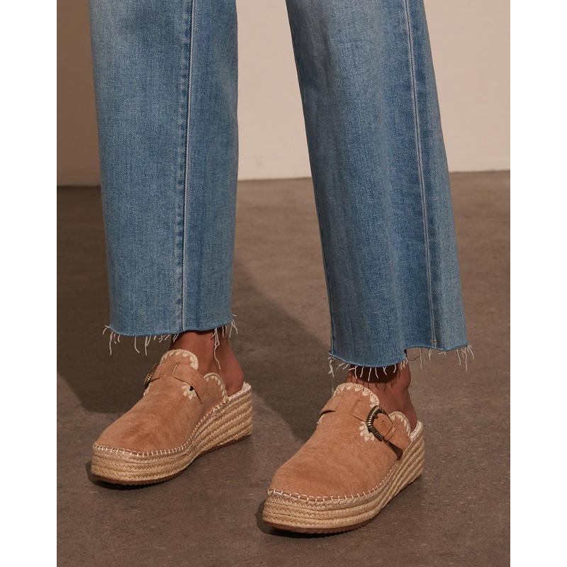 Esme Suede Platform Mule|Almond|6|6.5|7|7.5|8|8.5|9|10