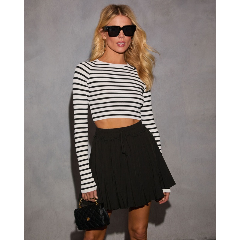 In The Element Striped Cropped Top