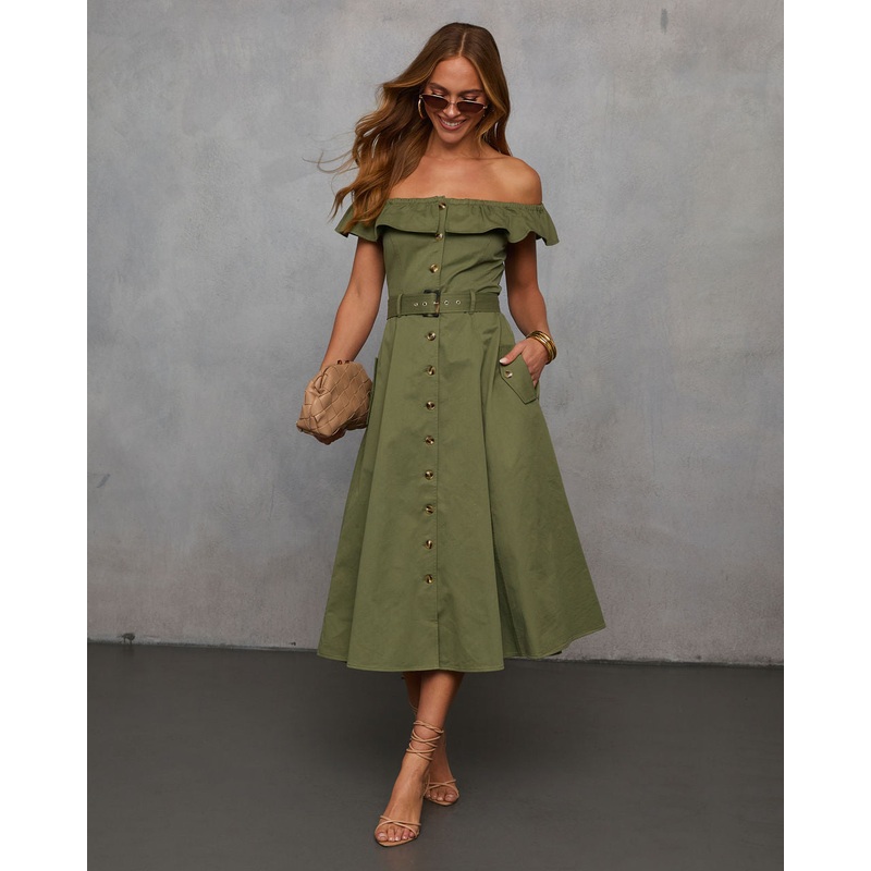 Maryanne Belted Utility Midi Dress