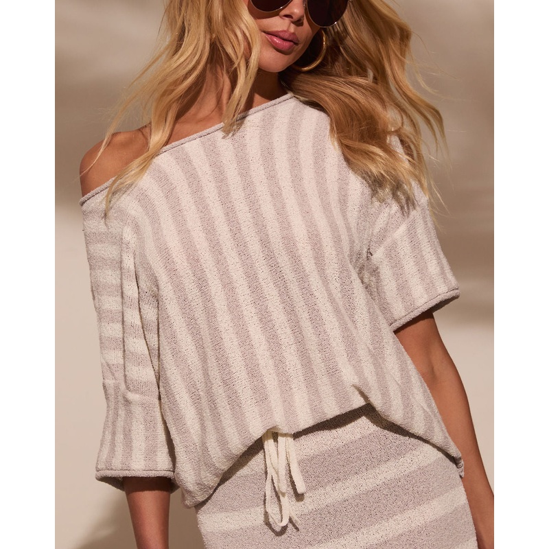 Mellow Mood Knit Short Sleeve Sweater