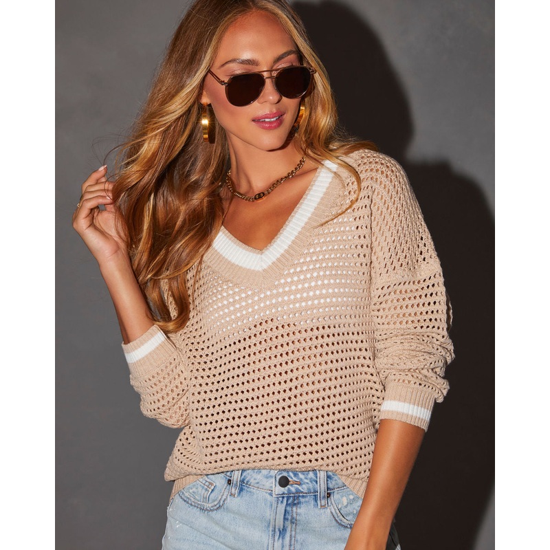 On The Dock Cotton Blend Knit Sweater