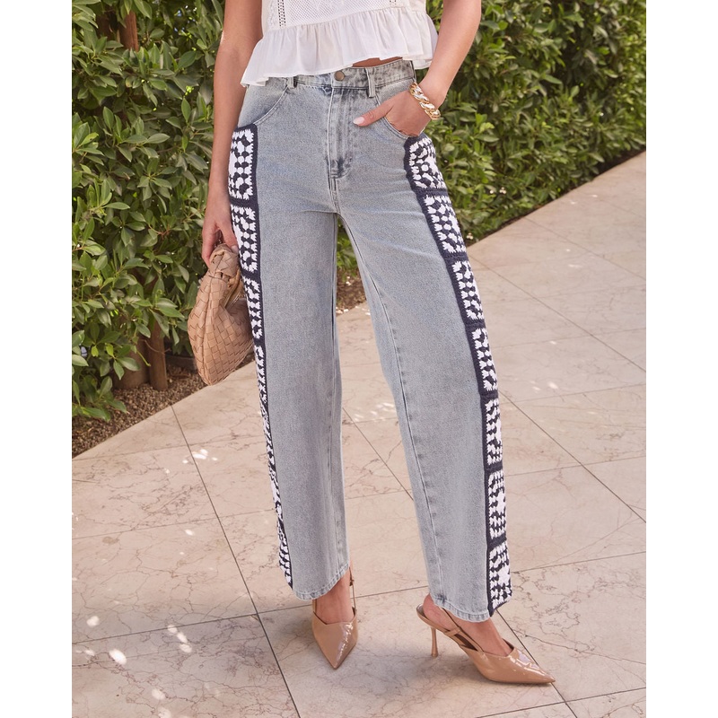 Perfect Match Straight Leg Crochet Jeans