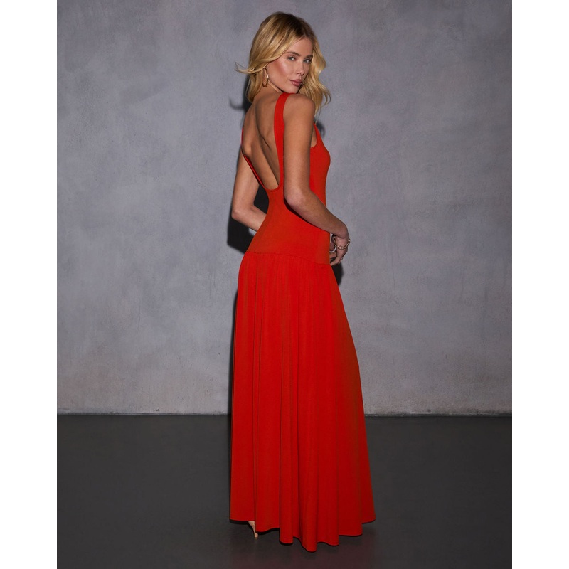 Dewy Days Drop Waist Maxi Dress