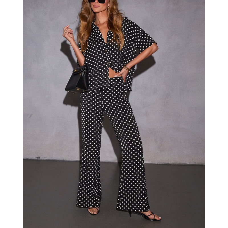 Korey Polka Dot Trouser Pants|Black/White|XS|S|M|L|XL