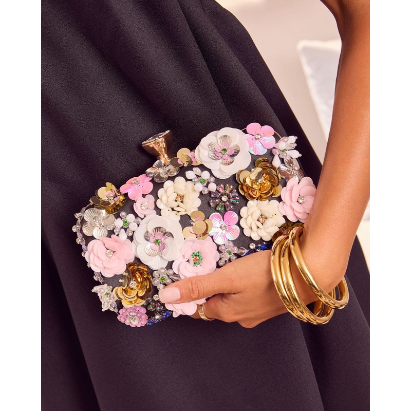 Like Wildflowers Floral Embroidered Clutch