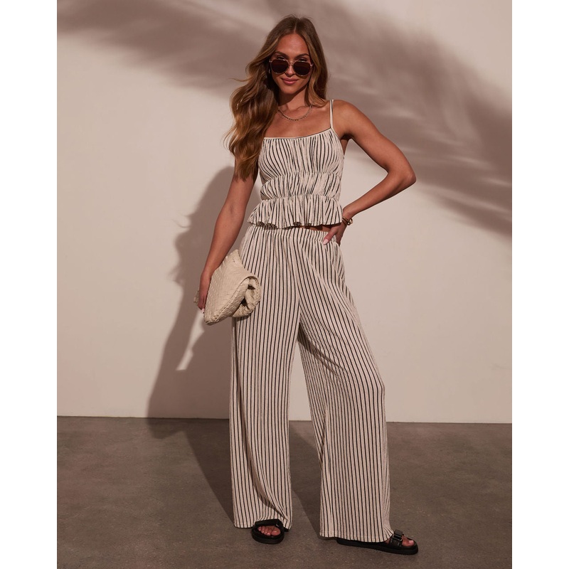 Mystic Wanderer Ruched Striped Top