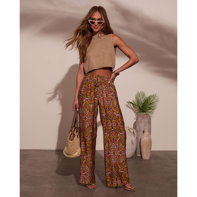 Sun Kissed Paisley Print Pants