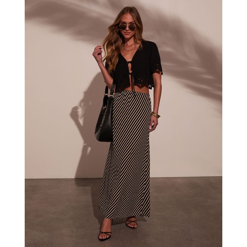 Sweet Haven Striped Maxi Skirt
